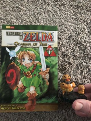 The Legend Of Zelda Ocarina Manga Vol.  1 W/ Goron Figure,  Keychain 2