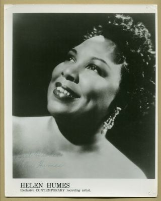 Helen Humes (1913 - 1981) - American Jazz & Blues Singer - Rare Signed Large Photo