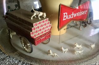 1960 ' s Budweiser Clydesdales Carousel Motion Beer Light Sign Globe 5