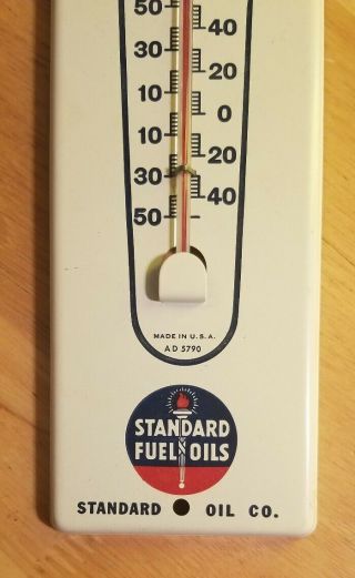 OLD VINTAGE STANDARD HEATING OIL THERMOMETER NOS GAS STATION SODA OIL RACK 2