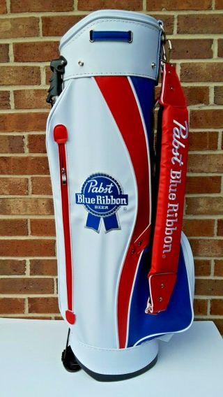 Pabst Blue Ribbon Beer Sign Golf Bag With Removable Cooler Pouch.