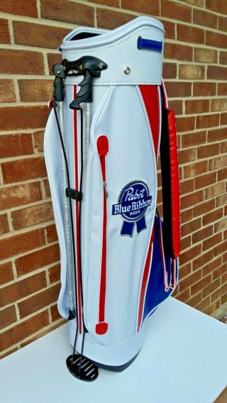 Pabst Blue Ribbon Beer Sign Golf Bag with Removable Cooler Pouch. 3