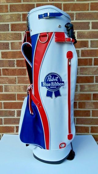 Pabst Blue Ribbon Beer Sign Golf Bag with Removable Cooler Pouch. 4