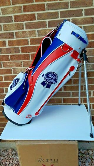 Pabst Blue Ribbon Beer Sign Golf Bag with Removable Cooler Pouch. 5