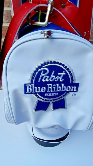 Pabst Blue Ribbon Beer Sign Golf Bag with Removable Cooler Pouch. 7