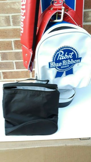 Pabst Blue Ribbon Beer Sign Golf Bag with Removable Cooler Pouch. 8
