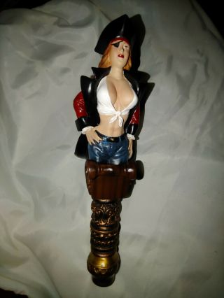 Mertiki Beer Tap Handle - Pirate Girl - Limited Edition Rare