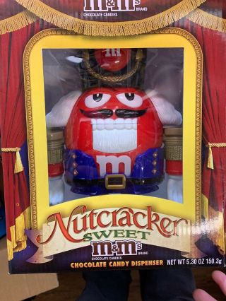 Official M&m Red Nutcracker Sweet Candy Dispenser Nib Limited Edition