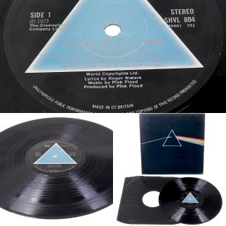 Pink Floyd Dark Side Of The Moon Solid Blue Uk 1st A2 // B2 See Detailed Pics