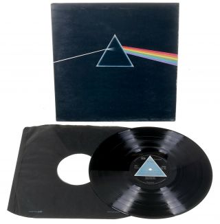 PINK FLOYD DARK SIDE OF THE MOON SOLID BLUE UK 1st A2 // B2 SEE DETAILED PICS 2