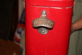 Rare Vintage 1940 ' s Coca Cola Soda Pop Airline Cooler Embossed Metal Sign 9