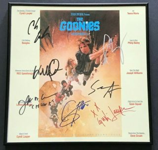 The Goonies Soundtrack Signed By Josh Brolin Sean Astin Corey Feldman,  More - Lp