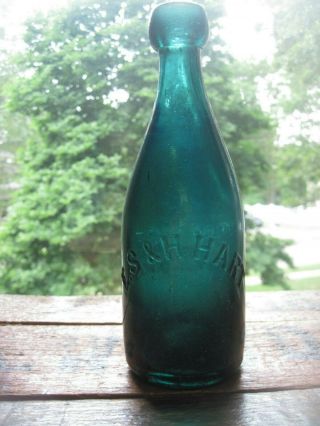 Iron Pontil E.  S.  & H.  Hart Superior Soda Water From Canton,  Ct