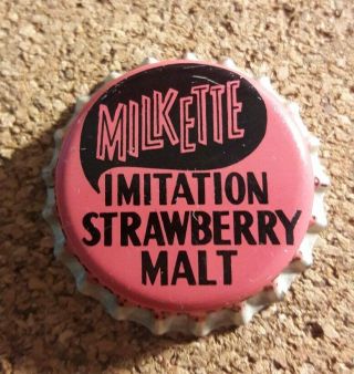 Milkette Strawberry Malt Soda Bottle Cap Cork