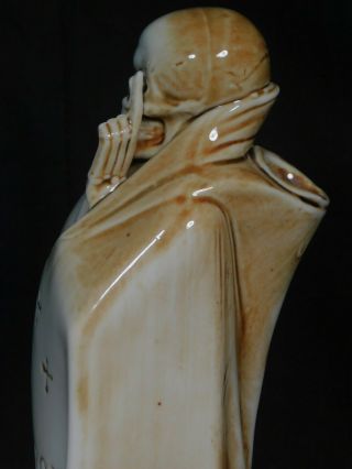 Antique Schaffer Vater German Porcelain Figural Poison Bottle Nip Flask Skeleton 3