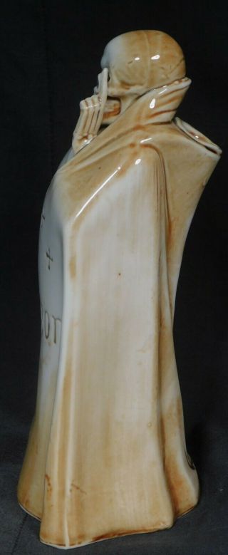 Antique Schaffer Vater German Porcelain Figural Poison Bottle Nip Flask Skeleton 4