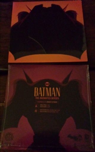 Batman The Animated Series 7 " Vinyl Record Sdcc 2014 Man Bat Mondo Dc