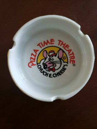 Vintage Pizza Time Theatre Ashtray Chuck E Cheese Arcade showbiz smoke logo 2
