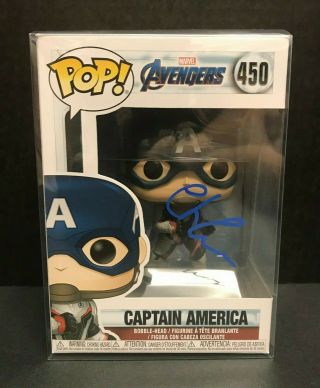 Captain America Funko Pop Signed By Chris Evans - Avengers: Endgame