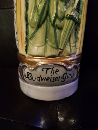 RARE - The Budweiser Girl Beer Stein - 1973 Anheuser Busch Inc Made In Italy 9 