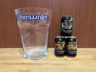 Rare (last) Hoegaarden Giant 3 Liter Glass Beer Mug 6 Pint 10 1/2 Inches Tall