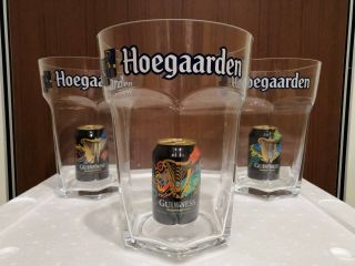 RARE (LAST) Hoegaarden GIANT 3 Liter Glass Beer Mug 6 pint 10 1/2 Inches Tall 2