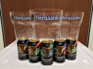 RARE (LAST) Hoegaarden GIANT 3 Liter Glass Beer Mug 6 pint 10 1/2 Inches Tall 3