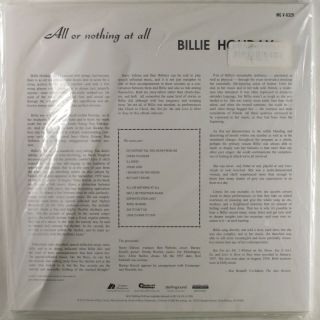 BILLIE HOLIDAY All Or Nothing At All VERVE 2xLP 45rpm ltd ed.  mono 200g 2