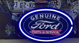Large Ford Parts & Service Cars Truck Sales Dealer Shop Neon Signn.