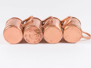 Set of 4 Tito ' s Handmade Vodka Moscow Mule Copper Mugs 7