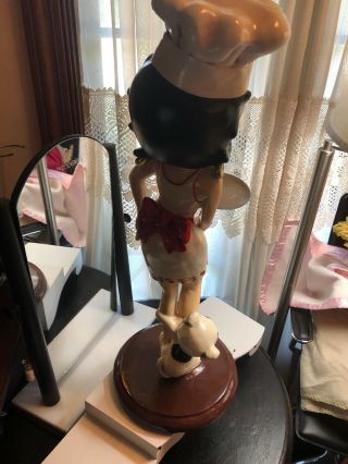Rare Betty Boop Chef Hat Waitress Butler Statue 6