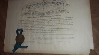 1896 President Grover Cleveland Autograph Signed Postmaster Appointment Document 2