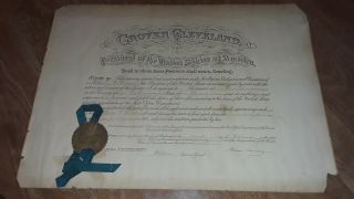 1896 President Grover Cleveland Autograph Signed Postmaster Appointment Document 3