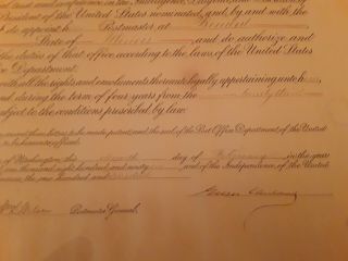 1896 President Grover Cleveland Autograph Signed Postmaster Appointment Document 7