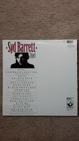 Syd Barrett Opel LP,  issue,  1988 Harvest SHSP 4126, 2