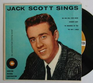 Hear Jack Scott 45 Sings 45 Ep 7/1072 Ex The Way I Walk Rockabilly Rocker