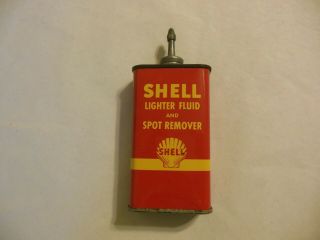Vintage Shell Lighter Fluid And Spot Remover Tin Lead Top
