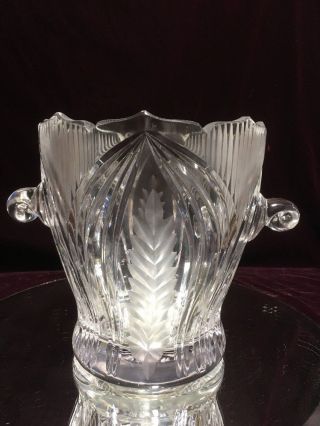 Vintage Heavy Crystal Champagne Ice Bucket With Handles