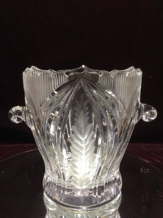 Vintage Heavy Crystal Champagne Ice Bucket with Handles 2