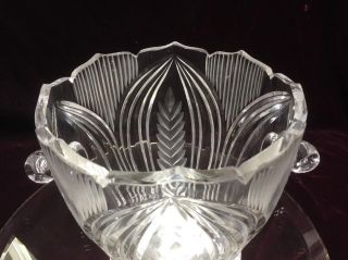 Vintage Heavy Crystal Champagne Ice Bucket with Handles 3