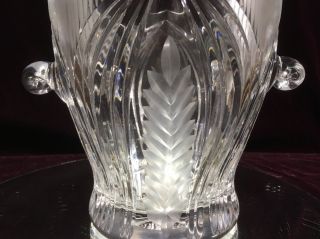 Vintage Heavy Crystal Champagne Ice Bucket with Handles 4