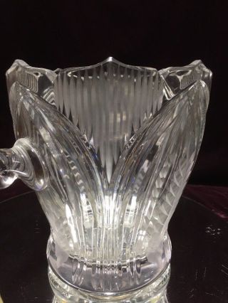 Vintage Heavy Crystal Champagne Ice Bucket with Handles 5