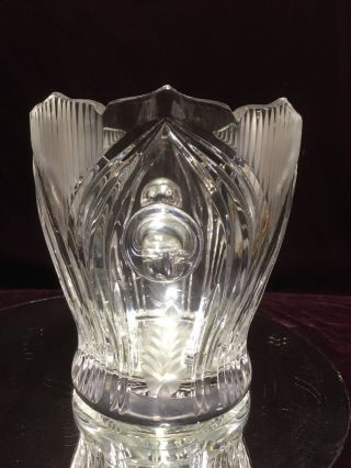 Vintage Heavy Crystal Champagne Ice Bucket with Handles 6