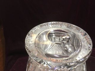 Vintage Heavy Crystal Champagne Ice Bucket with Handles 8