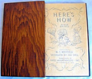 Vintage 1941 Wood Covered Bartender Recipe Book Here ' s How Mixed Drinks L6 4