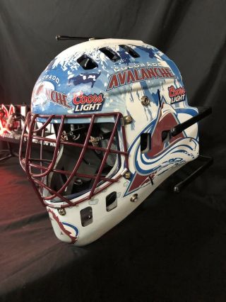 3ft Long Coors Light Promo Colorado Avalanche Helmet Mask Nhl Neon Sign 40” Long