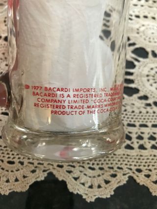 Bacardi Rum And Coca Cola Glass 1977 set of 4 Mugs with Pitcher vintage 4