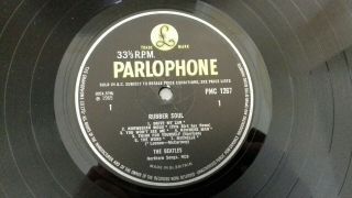 LP - THE BEATLES RUBBER SOUL UK PARLOPHONE VG,  /EX 4