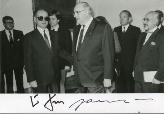 Wojciech Jaruzelski & Helmut Kohl Politicians Autographs,  Signed Photo