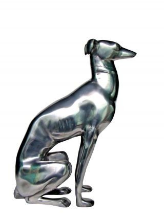 Large Metal Greyhound Dog Statue Figurine Home & Garden 20 Inches